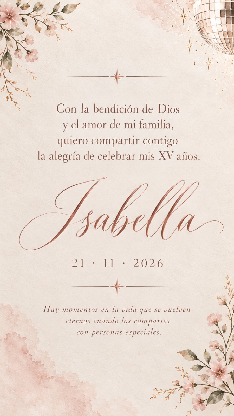 Mensaje de Isabella
